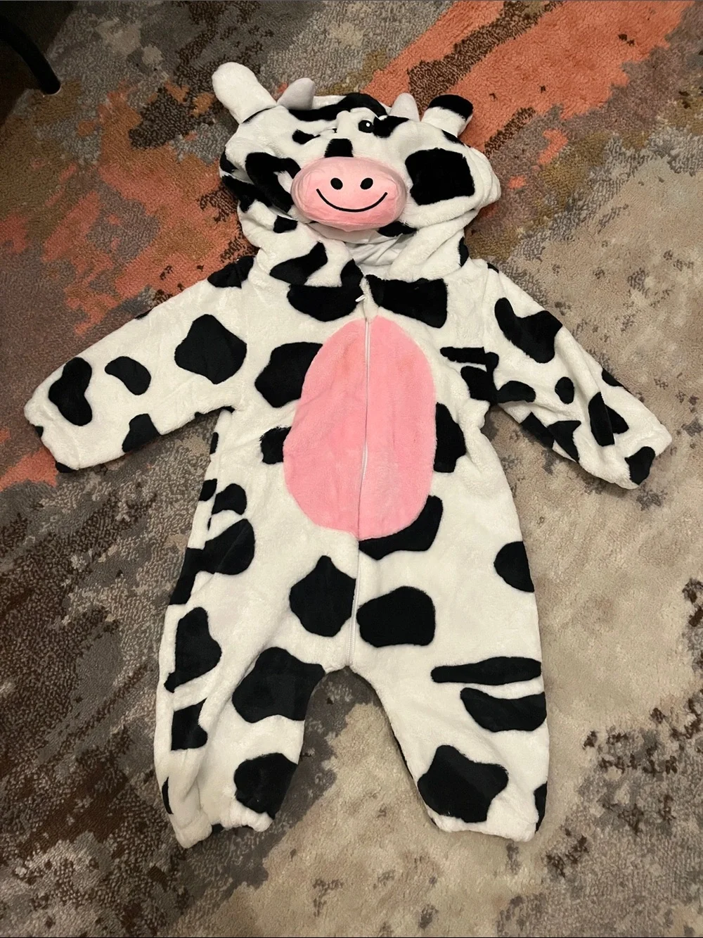 Cow Plush Hooded Baby Costume 3-6 months